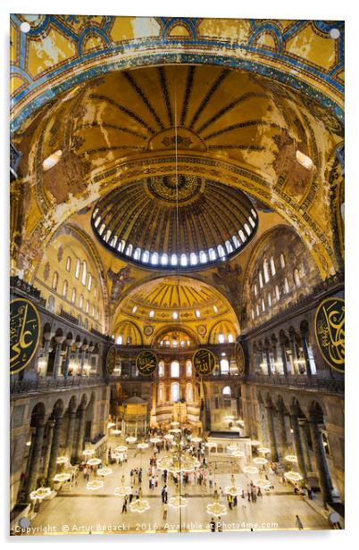 Hagia Sophia Interior Acrylic by Artur Bogacki