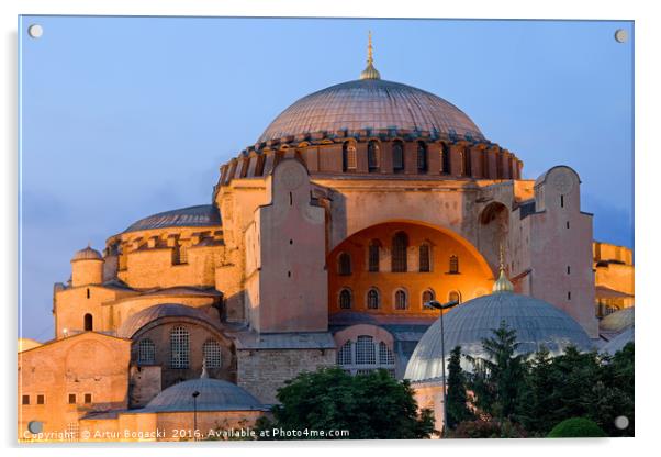 Hagia Sophia at Dusk Acrylic by Artur Bogacki