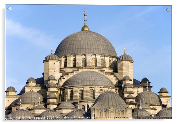 New Mosque Domes in Istanbul Acrylic by Artur Bogacki