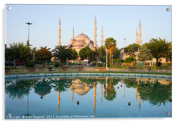 Blue Mosque at Dawn in Istanbul Acrylic by Artur Bogacki