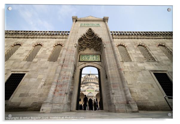 Blue Mosque Gate in Istanbul Acrylic by Artur Bogacki