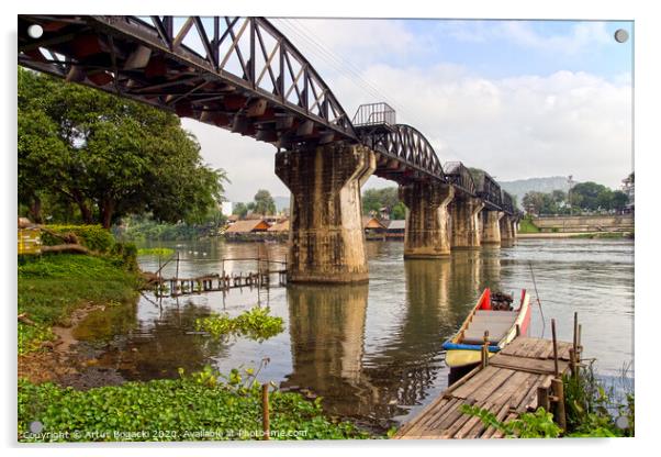 Bridge on the River Kwai Acrylic by Artur Bogacki