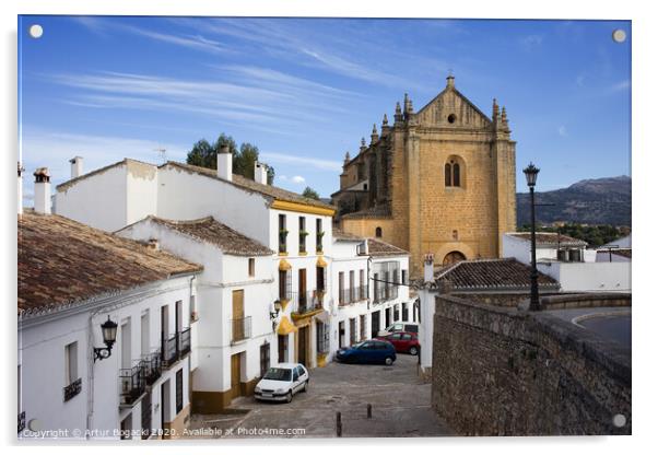 Old Town of Ronda Acrylic by Artur Bogacki