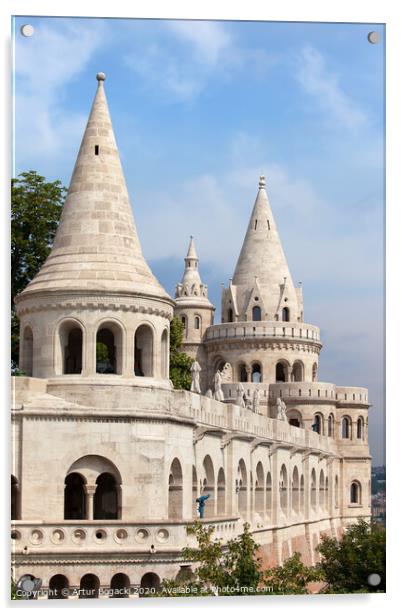 Fisherman Bastion in Budapest Acrylic by Artur Bogacki