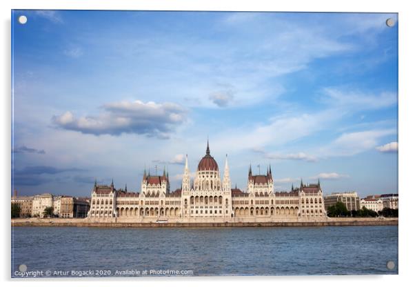 Hungarian Parliament Building in Budapest Acrylic by Artur Bogacki