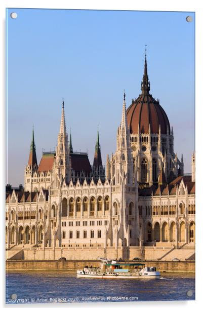 Parliament Building in Budapest Acrylic by Artur Bogacki