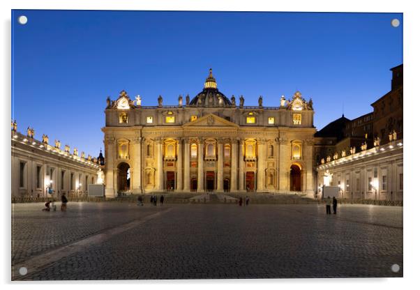Basilica of Saint Peter in Vatican Acrylic by Artur Bogacki