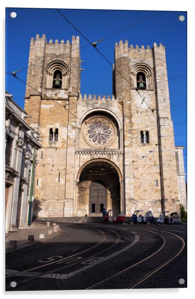 Lisbon Cathedral in Portugal Acrylic by Artur Bogacki