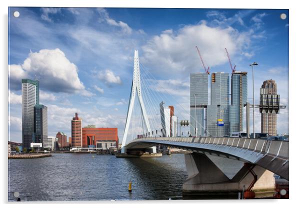 City Skyline of Rotterdam Acrylic by Artur Bogacki
