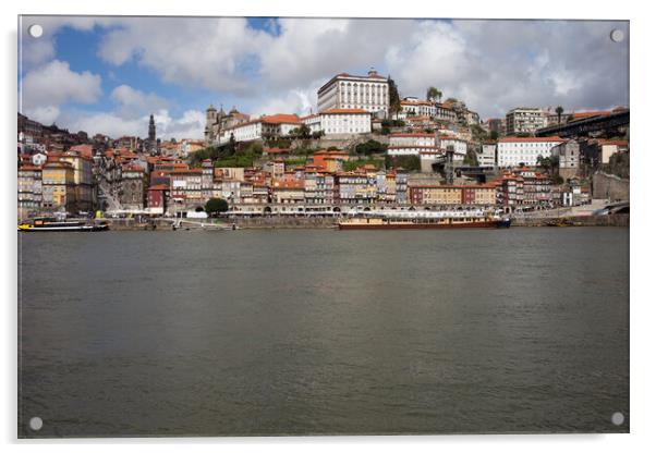 Historic Centre of Oporto in Portugal Acrylic by Artur Bogacki