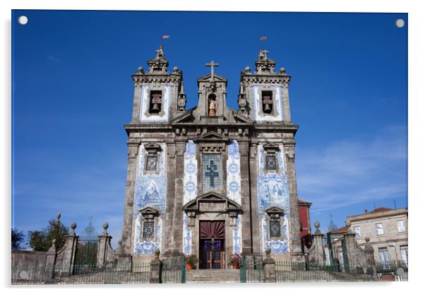Church of Saint Ildefonso in Porto Acrylic by Artur Bogacki