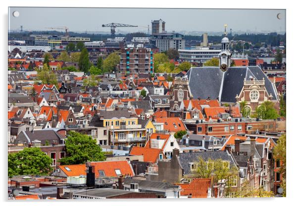 City of Amsterdam Cityscape Acrylic by Artur Bogacki