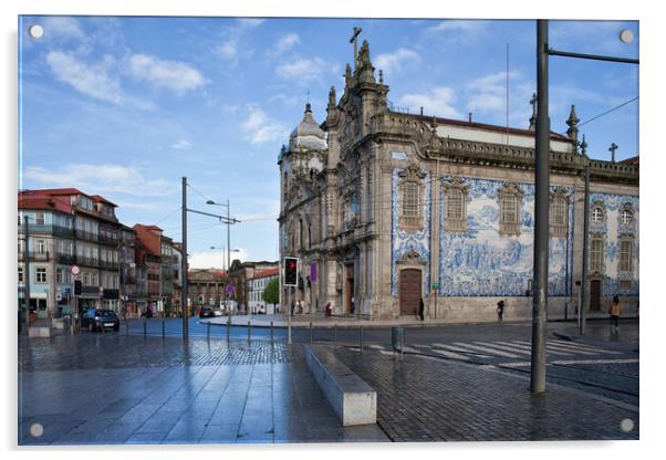 Igreja do Carmo in Porto Acrylic by Artur Bogacki