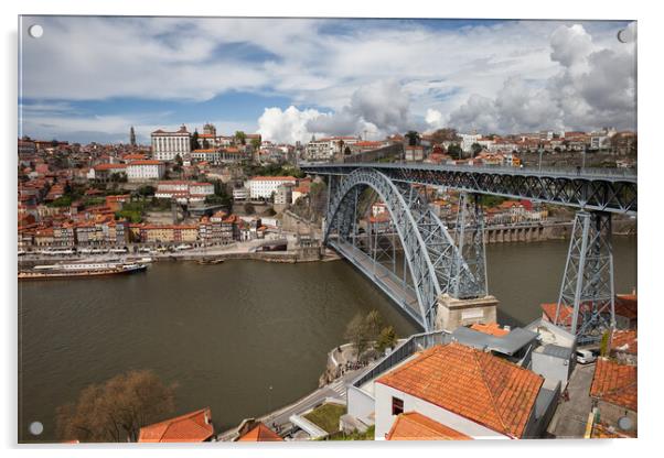 City of Porto Cityscape Acrylic by Artur Bogacki