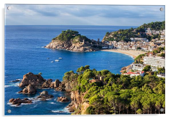 Tossa de Mar Sea Town on Costa Brava in Spain Acrylic by Artur Bogacki