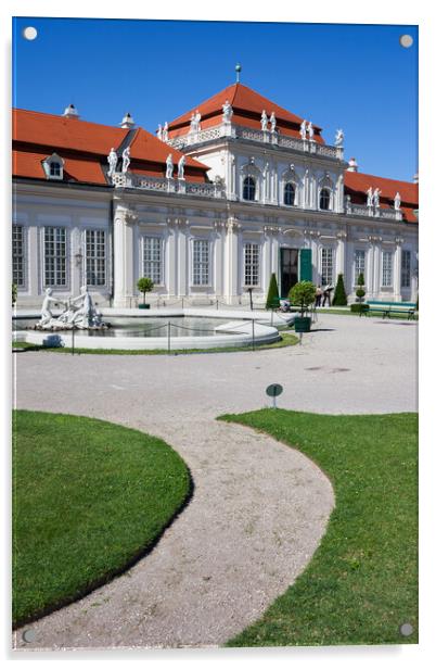Lower Belvedere Palace in Vienna Acrylic by Artur Bogacki