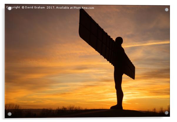 The Angel of the North, Gateshead - sunset Acrylic by David Graham