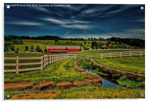  Beautiful Pennsylvania Farm Acrylic by Sarah Ball