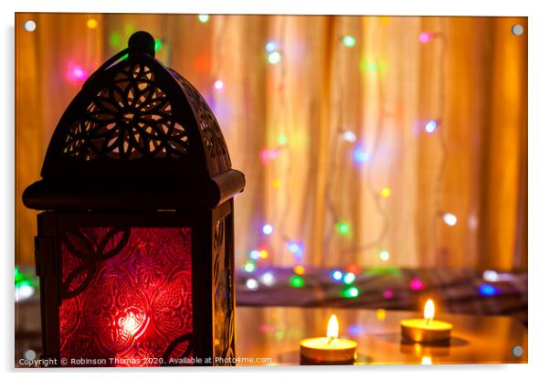 Ramadan lantern and lights Acrylic by Robinson Thomas