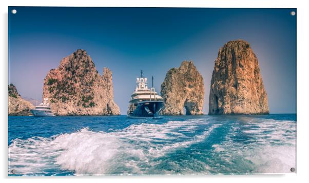 Millionaires Yacht Acrylic by john harwood