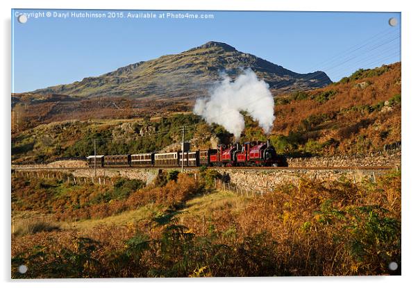 Snowdonian autumn steam Acrylic by Daryl Peter Hutchinson