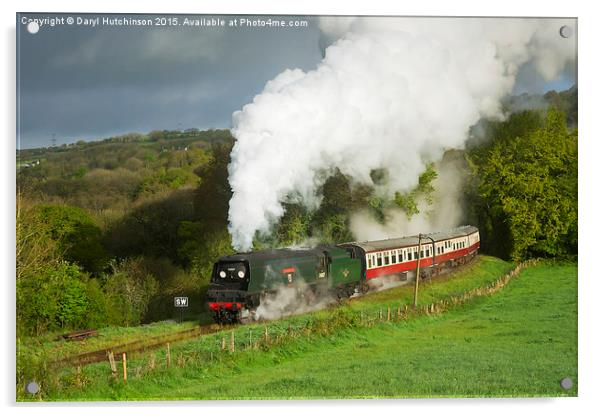 34007 Wadebridge on the Bodmin & Wenford Railway Acrylic by Daryl Peter Hutchinson