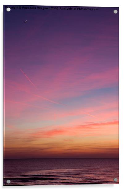  Sunset Acrylic by Petronella Wiegman
