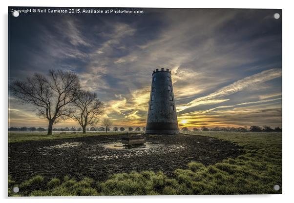  The Black Mill Acrylic by Neil Cameron