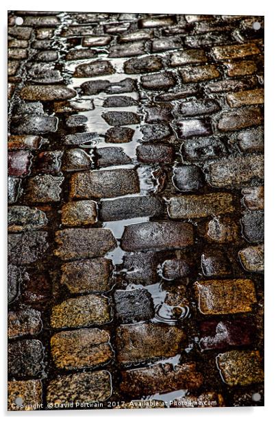 Cobblestones Acrylic by David Portwain