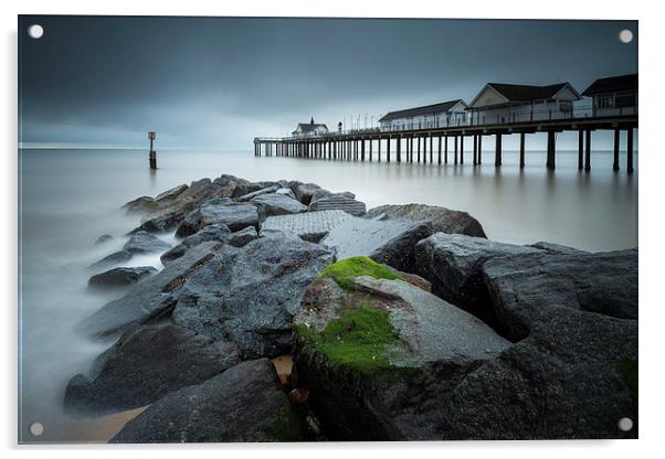  Southwold Rockery and Pier Acrylic by Neil Almnond