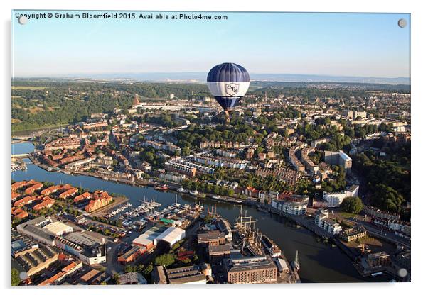  Balloon Over Bristol Acrylic by Graham Bloomfield
