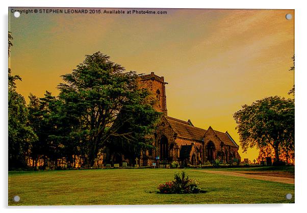  St John's Sunrise Acrylic by STEPHEN LEONARD