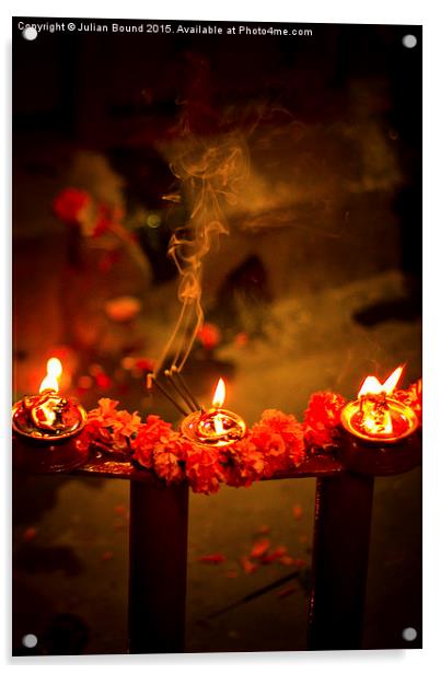  Tihar, Festival of Light Blessings, Kathmandu, Ne Acrylic by Julian Bound