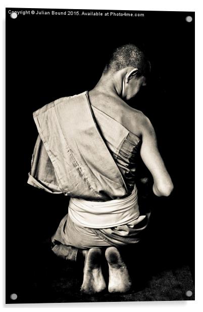  Thai Buddhist monk, Thailand Acrylic by Julian Bound