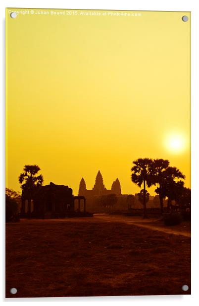 Sunrise over Angkor Wat, Siem Reap, Cambodia Acrylic by Julian Bound