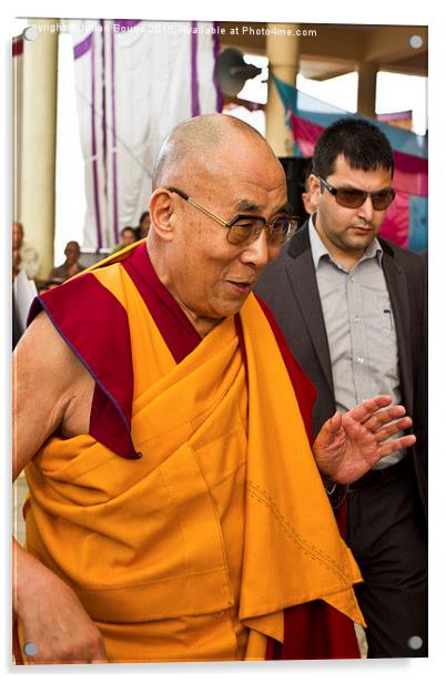  His Holiness The Dalai Lama, India Acrylic by Julian Bound