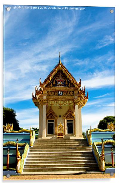  Thai Temple, Koa Samui, Thailand Acrylic by Julian Bound