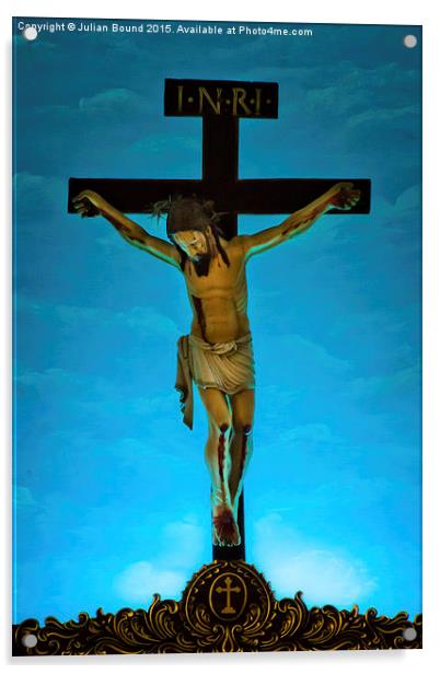 Statue of Jesus Christ, St. Jerome's Church, Mapus Acrylic by Julian Bound