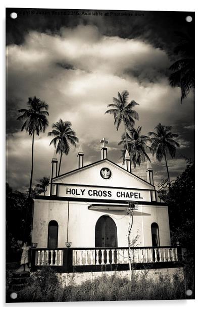 Holy Cross Chapel, Anjuna, Goa, India Acrylic by Julian Bound