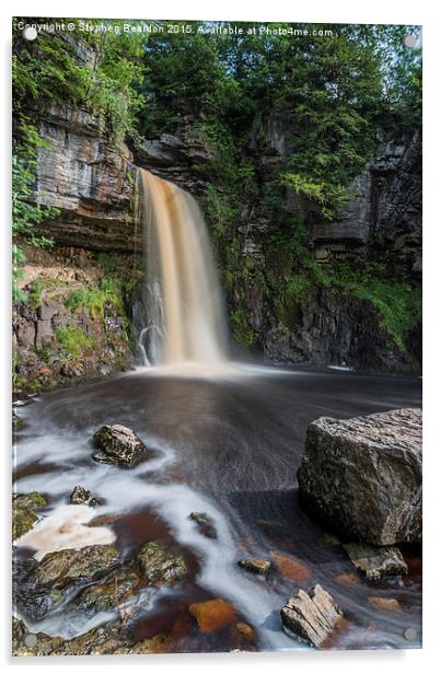  Thornton Force Ingleton Waterfalls Walk Acrylic by Stephen Beardon
