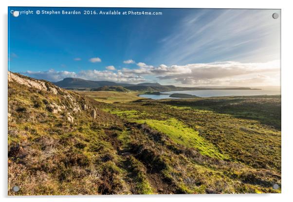 Rubha Hunish on The Isle of Skye Acrylic by Stephen Beardon