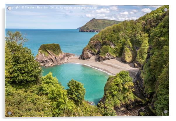 Broadsands North Devon Coast Acrylic by Stephen Beardon