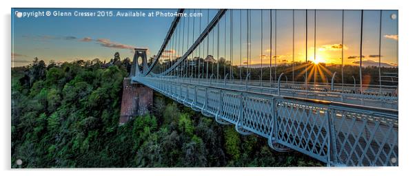  Clifton suspension bridge, Bristol Acrylic by Glenn Cresser