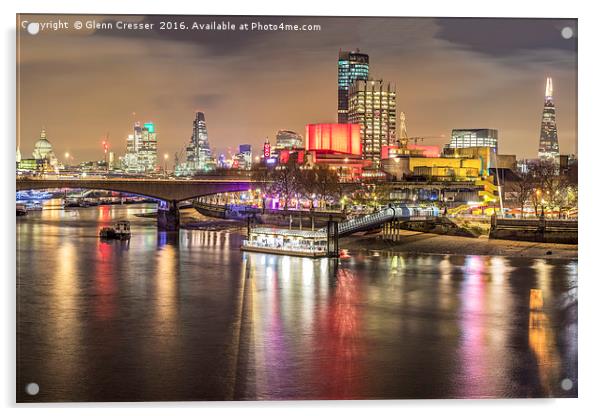 The Shard and St Paul's Cathedral Acrylic by Glenn Cresser