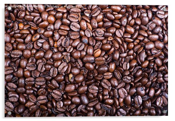 Coffee Beans Acrylic by Steve Smith