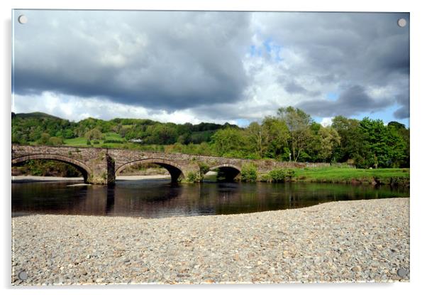 Llanelltyd Bridge Near Dolgellau In North Wales Acrylic by Harvey Hudson