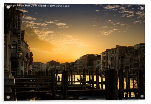  Venetian Sunset  Acrylic by Paul Bate