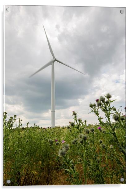  Wanlip Wind Turbine Acrylic by Scott Pollard
