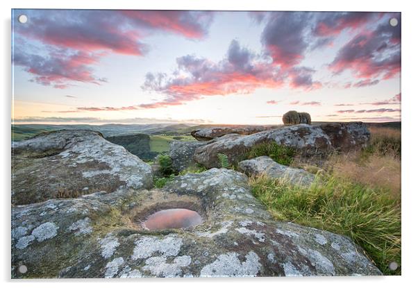 Carhead Rocks at Sunset Acrylic by Phil Sproson