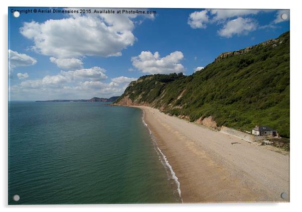  Weston Mouth Beach near Sidmouth Acrylic by Aerial Dimensions